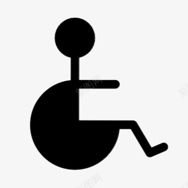 残疾人通道机场残疾人图标图标