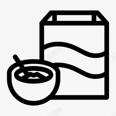 早餐盒碗食物图标图标