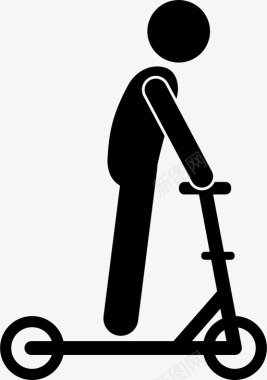 骑大马滑板车自行车娱乐图标图标