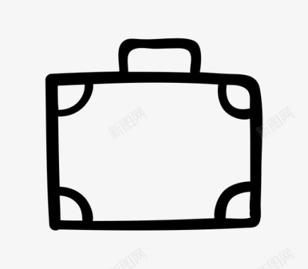 手提箱包手绘图标图标