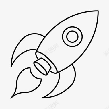 小火箭火箭口袋插座图标图标
