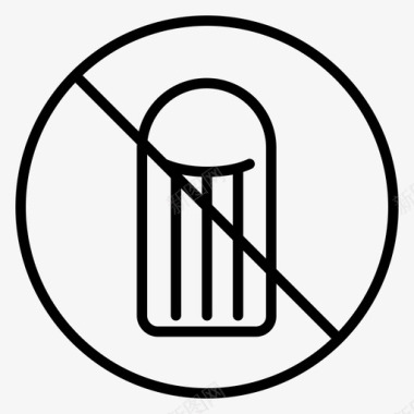 禁止堆放没有充气禁止假日图标图标