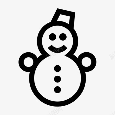 冬天雪地雪人初雪乐趣图标图标