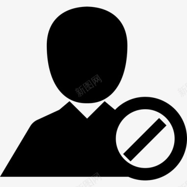带禁止标志界面仪表盘的人图标图标