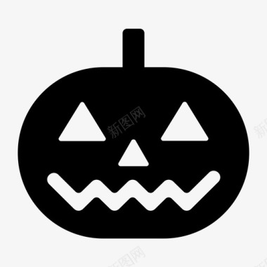 一笼jackolantern杰克o灯笼雕刻图标图标