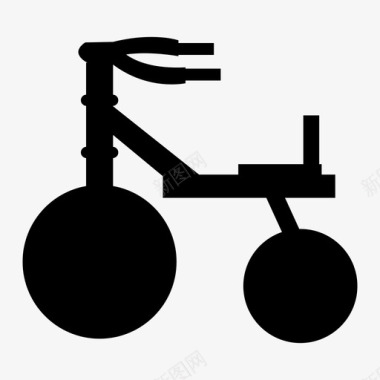 三轮车自行车推式自行车图标图标