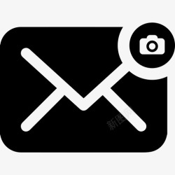 电子邮件相机照片电子邮件照相机电子邮件图标高清图片