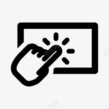 计算的触摸屏界面轻触图标图标