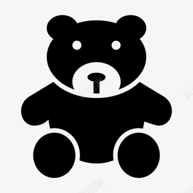 玩具气球泰迪熊拥抱孩子图标图标
