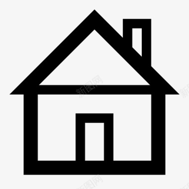 小房子免抠住宅面屋家庭住宅图标图标