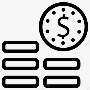 概述硬币金融货币图标图标