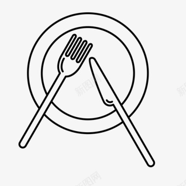 餐具晚餐休息终极晚餐收藏图标图标