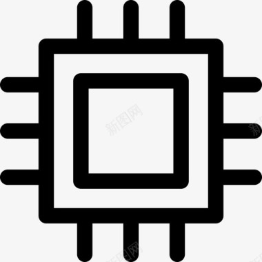 微芯片电路cpu图标图标