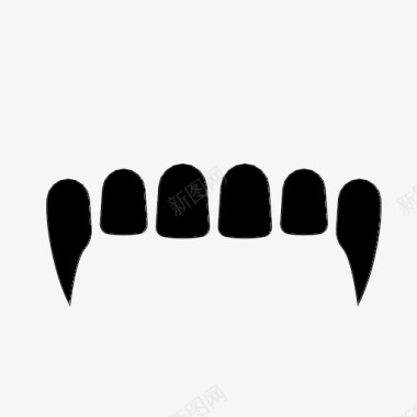 吸血吸血鬼的尖牙万圣节恐怖图标图标