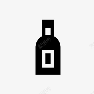 酒瓶酒吧威士忌瓶图标图标