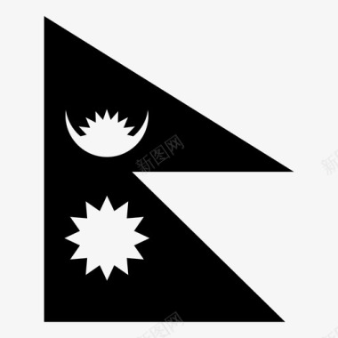 尼泊尔国旗国家国旗图标图标