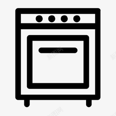 厨房烤箱厨师烹饪图标图标