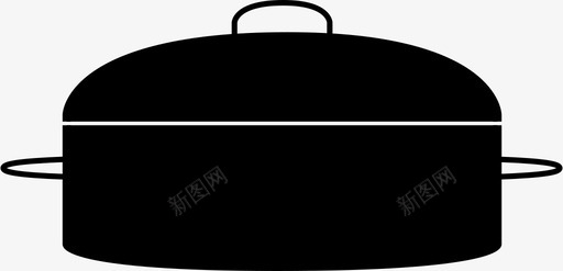平底锅锅煮沸烹饪图标图标