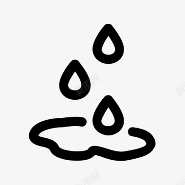 雨水坑哭泣石油图标图标