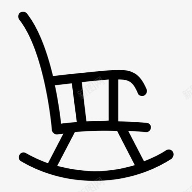 摇椅扶手椅酒廊图标图标