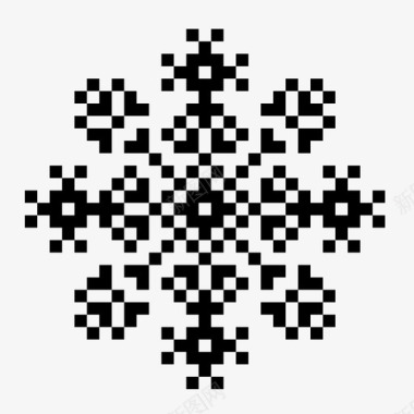 冬天雪地雪花圣诞节观赏雪花图标图标