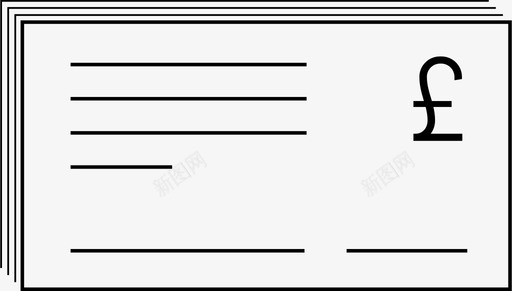 备忘录图标支票银行商业图标图标