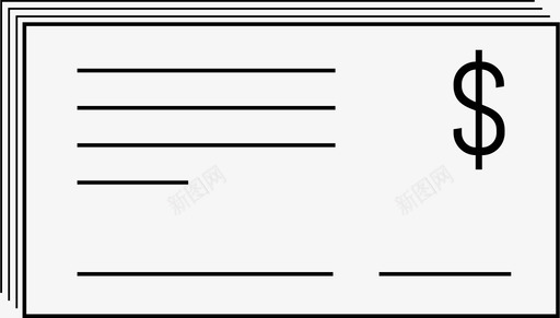 卡通银行支票银行商业图标图标