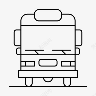 公共标识标记公共汽车公共交通运输图标图标