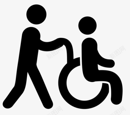 医院护士站轮椅援助残疾人医院图标图标