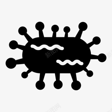 细菌细菌微生物病毒图标图标
