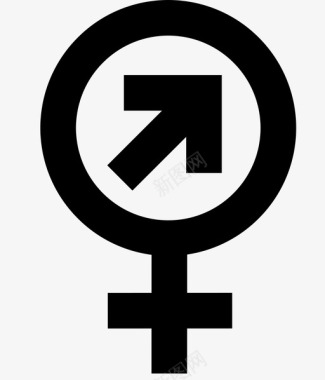 异性异性恋女性性别性偏好图标图标