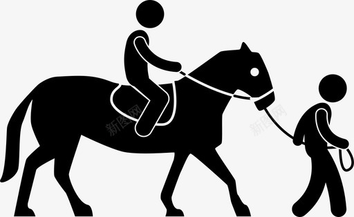 骑大马驯兽师向导马图标图标