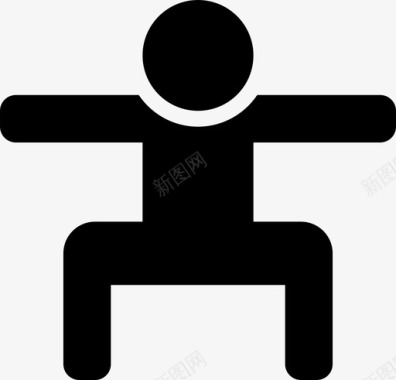 锻炼人蹲图标图标