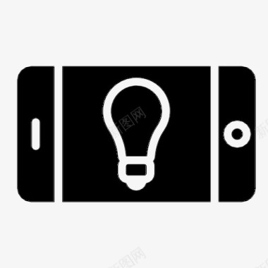 手机创意应用灯泡图标图标