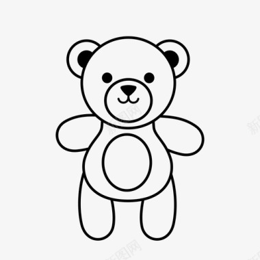 手绘玩具熊熊皮狗图标图标