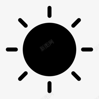 太阳烈日光线图标图标