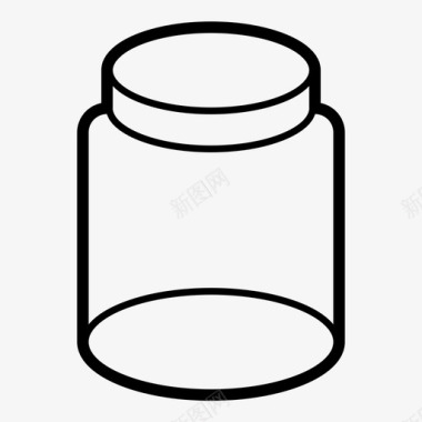 塑料杯子罐子容器空罐子图标图标