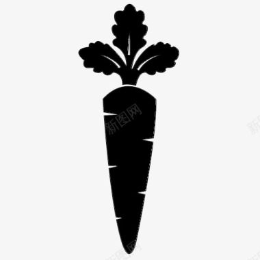 胡萝卜食物菜园图标图标