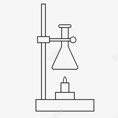 实验室玻璃器皿erlenmeyer烧瓶实验室科学图标图标