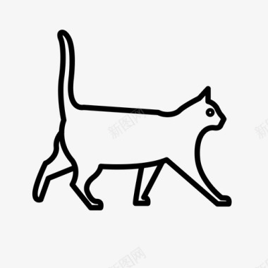 流浪猫快乐的猫图标图标