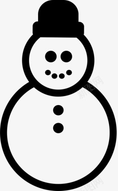 冬天雪景图片雪人圣诞节寒冷图标图标