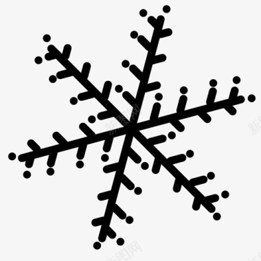 冬天的雪花雪花圣诞节冬天图标图标