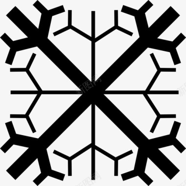 雪花标志雪花水晶片雪花飘落图标图标