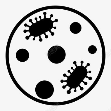 微生物的划分细菌微生物病毒图标图标
