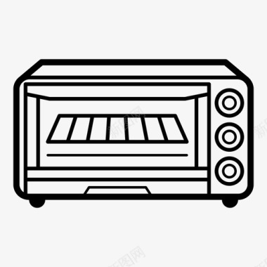 蓝色图标烤箱厨师厨房图标图标
