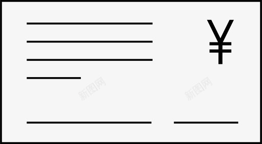 支票银行商业图标图标
