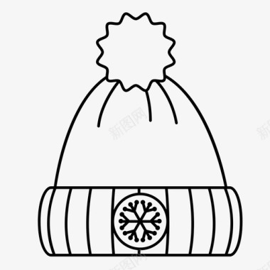 帽子滑雪帽保暖帽图标图标