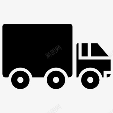 送货卡车卡车商品运输图标图标