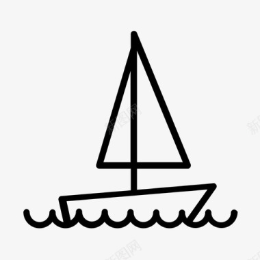 帆船假日夏天图标图标