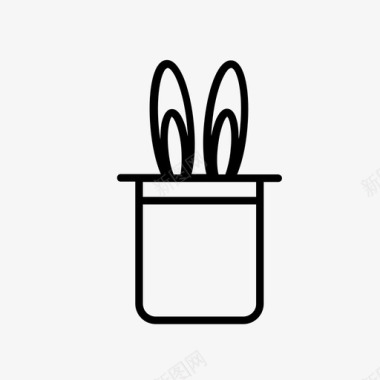 帽子里的兔子马戏团魔术图标图标